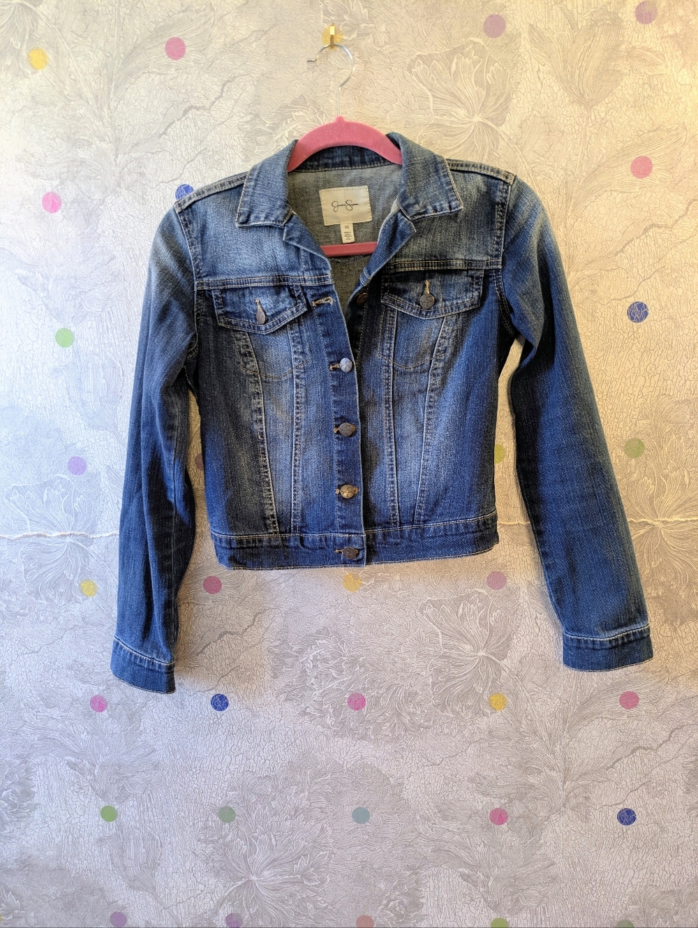 Jessica Simpson Cropped Jean Jacket